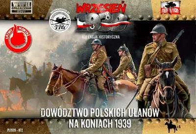Dowództwo polskich ułanów na koniach 1939