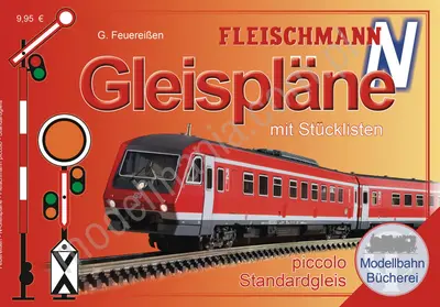 Książka z planami torów N na nasypie Fleischmann, j.niem.