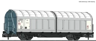 Wagon towarowy z przesuwnymi ścianami Hbbillns AAE