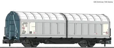 Wagon towarowy z przesuwnymi ścianami Hbbillns