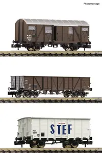 Zestaw 3 wagonów towarowych, SNCF