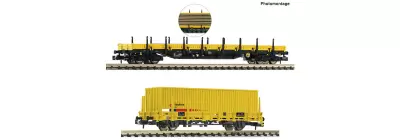Zestaw 2 wagonów towarowych firmy Strukton Rail