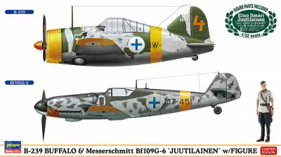 P-239 Buffalo And Messerschmitt Bf109G-6 'Juutilainen' With Figure (2 Kits In The Box)