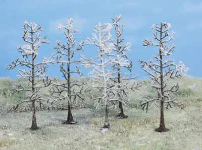 Zimowe drzewa liściaste 11 cm, 5 sztuk