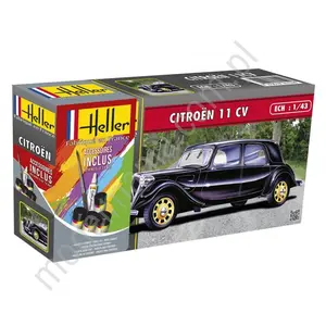Samochód Citroen 11CV, zestaw z farbami