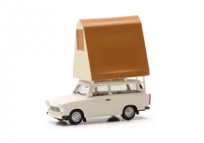 Trabant 601 Uniwersalny namiot dachowy w kolorze szaro-białym