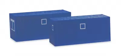 2 Baucontainer, blau