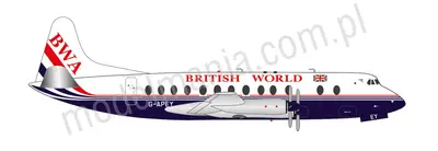 British World Airlines Vickers Viscount 800 - 25th anniversary