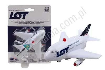 Samolot LOT - samolot zabawka typu Pullback