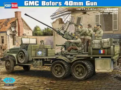 Amerykańska ciężarówka GMC z armatą przeciwlotniczą Bofors 40mm