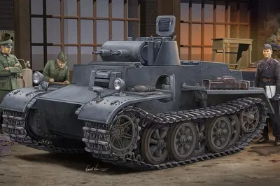 Niemiecki czołg lekki Pzkpfw. I Ausf.F (VK1801) wczesna wersja