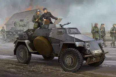 Niemiecki lekki samochód pancerny SdKfz 221 Leichter Panzerspahwagen (seria 3)
