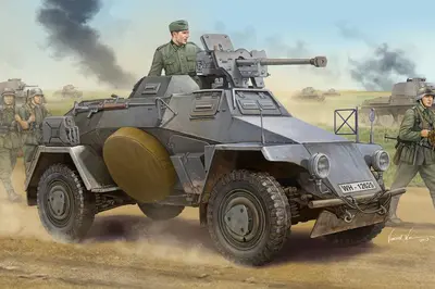 Niemiecki samochód pancerny Le.Pz.Sp.Wg, Sdkfz 221 z PzB41, wersja wczesna