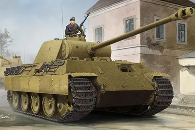 Niemiecki czołg średni SdKfz 171 PzKpfw V Panther Ausf A, wersja wczesna z zimmeritem
