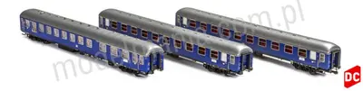 Zestaw 3 wagonów osobowych - pociąg wystawowy Hanower
