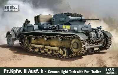 Czołg Pz.Kpfw. II Ausf.b z przyczepą