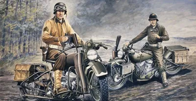 Motocykle U.S. z figurkami "D-Day/Normandia" 2szt.