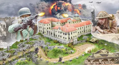 Zestaw diorama: Klasztor Monte Cassino 1944, przełamanie linii Gustawa