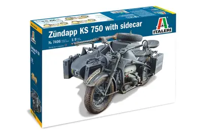 Niemiecki motocykl Zundapp KS 750 z wózkiem bocznym