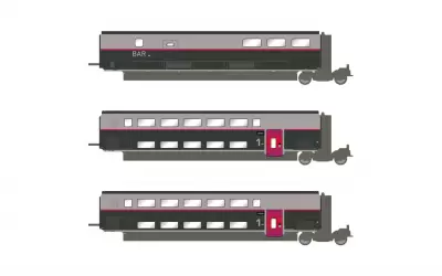 Zestaw 3 wagonów do TGV Duplex Carmillon