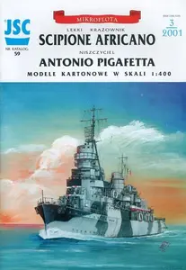Włoski lekki krążownik SCIPIONE AFRICANO, niszczyciel A. PIGAFETTA