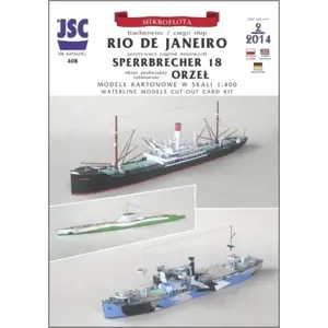 Niemieckie statki: RIO DE JANEIRO i SPERRBRECHER 18, polski okręt podwodny ORZEŁ