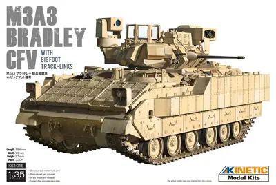 Amerykański wóz wsparcia piechoty M3A3 Bradley CFV z gąsienicami Bigfoot