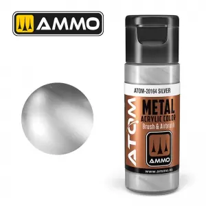 Farba akrylowa 20 ml ATOM METALLIC: Silver