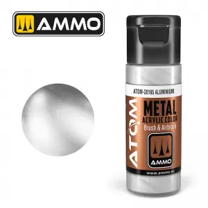 Farba akrylowa 20 ml ATOM METALLIC: Aluminium