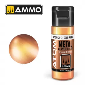 Farba akrylowa 20 ml ATOM METALLIC: Gold Pink