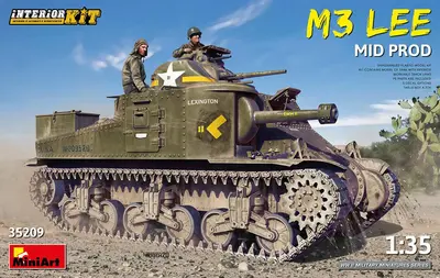 Amerykański czołg średni M3 Lee z wnętrzem, środkowa produkcja