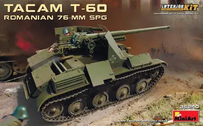 Rumuńskie działo pancerne 76-mm Tacam T-60, z wnętrzem
