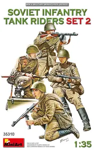 Sowieccy żołnierze na pancerzu czołgu, zestaw 2