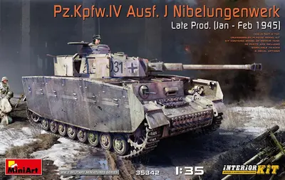 Niemiecki czołg średni PzKpfw IV Ausf J, wersja późna Nibelungenwerk, z wnętrzem