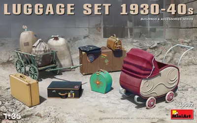 Zestaw bagażu pasażerów, lata 30'-40'