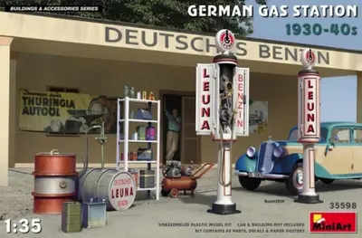 Niemiecka stacja benzynowa, lata 30'-40'