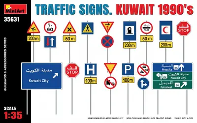 Znaki drogowe Kuwejt lata 90-te