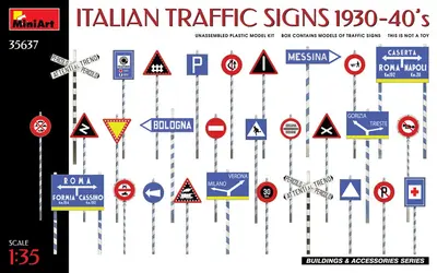 Znaki drogowe Włochy lata 1930-1940