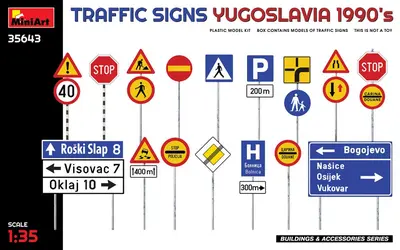 Znaki drogowe Jugosławia lata 1990-te