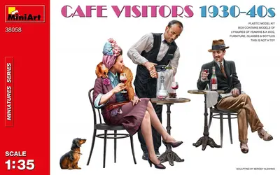 Cywile w kawiarni 1930-40