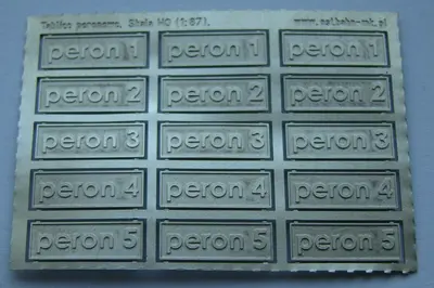 Tablice peronowe. Peron 1, 2, ,3, 4, 5