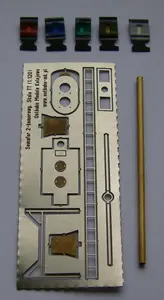 Fototrawiony semafor 2-komorowy (blacha, rurka plus diody