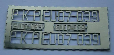 Fototrawiona tabliczka EU/EP07 różne numery