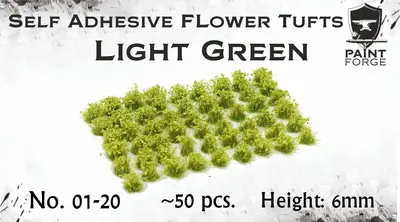 Kępy kwiatów - jasno-zielony 6mm / 50szt.