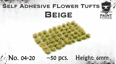 Kępy kwiatów - beżowe 6mm / 50szt.