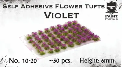 Kępy kwiatów - fioletowe 6mm / 50szt.