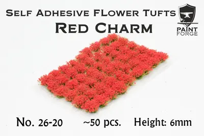 Kępy kwiatów - Red Charm 6mm / 50szt.