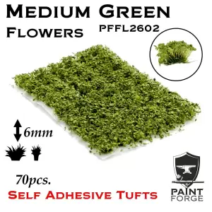 Kępy kwiatów - Medium Green Flowers 6mm / 50szt.