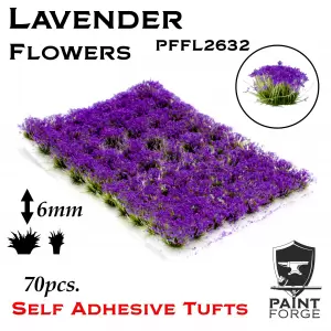 Kępy kwiatów - Flowers Lavender Purple 6mm / 70szt.