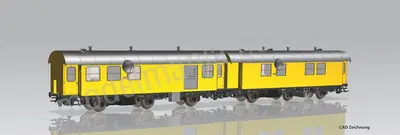 Zestaw 2 wagonów pociągu budowlanego 3yg Bahnbau, z dźwiękiem